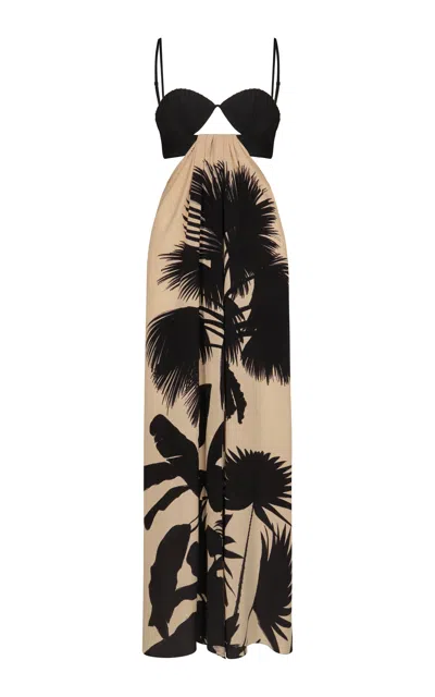 JOHANNA ORTIZ FASCINATION OF THE EAST CUTOUT SILK MAXI DRESS