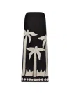 Johanna Ortiz Feliz Aguaro Embroidered Linen-blend Midi Skirt