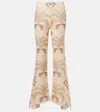 Johanna Ortiz Femininity Dramatic Linen Flared Pants In Neutral