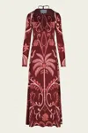 Johanna Ortiz Festive Performance Dress In Wine Marsala In Tropical Suit Of Lights  Wine  Marsala  