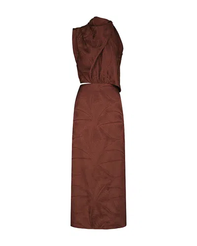 Johanna Ortiz Finding Balance Ankle Dress In Brown