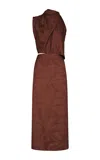 Johanna Ortiz Finding Balance Maxi Dress In Brown