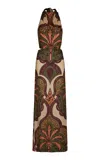 Johanna Ortiz Finding Peace Cutout Silk Maxi Dress In Multi