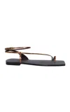 Johanna Ortiz Flamenco Echoes Leather Sandals In Brown