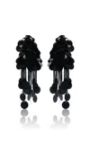 Johanna Ortiz Flirtatious Airs Paillettes Drop Earrings In Black