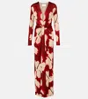 Johanna Ortiz Floral Jersey Maxi Dress In Multicoloured