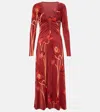 Johanna Ortiz Nectar De Amapolla Dress In Papaver Red Yellow Brown In Red