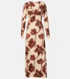 Johanna Ortiz Floral Jersey Midi Dress