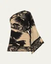 Johanna Ortiz Forest One-shoulder Silk Mini Dress In Tropical Exuberance - Ecru-black