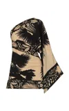 Johanna Ortiz Forest One-shoulder Silk Mini Dress In Neutrals