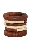 Johanna Ortiz Free Galloper Bangles In Brown