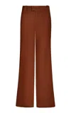 Johanna Ortiz Freedom Crepe Wide-leg Pants In Brown