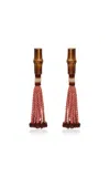 Johanna Ortiz Gaucho Of The Bamboo Road Earrings In Pink