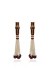 Johanna Ortiz Gaucho Of The Bamboo Road Earrings In Red