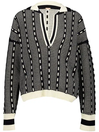 Johanna Ortiz Geometric-print Jumper In Black