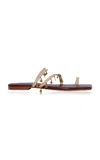 Shop Johanna Ortiz Glimmering Shores Leather Sandals
