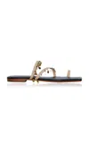Johanna Ortiz Glimmering Shores Leather Sandals