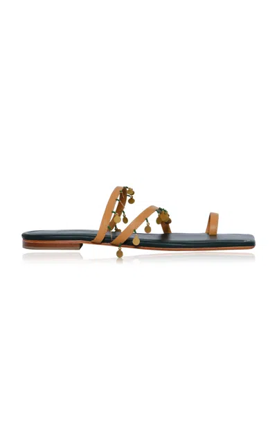 Johanna Ortiz Glimmering Shores Leather Sandals