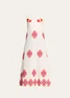 Johanna Ortiz + Net Sustain God Enkai Embroidered Cotton-poplin Midi Dress In Tribal Jacquard E