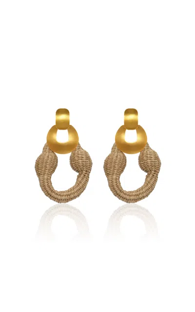 Johanna Ortiz Gods & Goddesses Statement Earrings In Brown