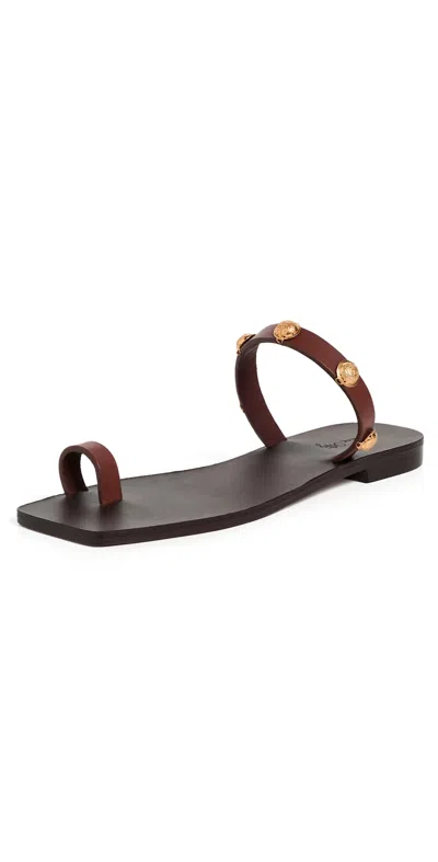 Johanna Ortiz Gold Jungle Luxe Sandals Warm Brown/gold