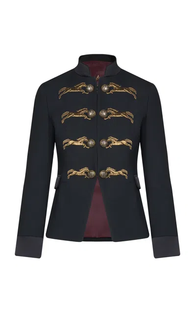 Johanna Ortiz Golden Gallop Horse-detailed Jacket In Black