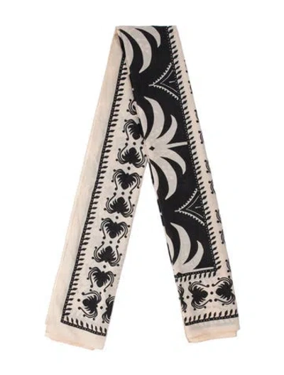 Pre-owned Johanna Ortiz Graphic Print Scarf In Neutrals