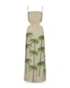 Johanna Ortiz Mood Printed Cotton-blend Maxi Dress In Ecru/green