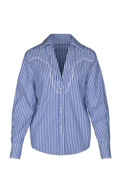 Johanna Ortiz Hacia El Puerto Cotton Top In Stripe