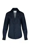 Johanna Ortiz Hacia Puerto Cotton Denim Shirt In Navy