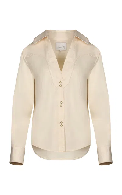 Johanna Ortiz Hacia Puerto Cotton Poplin Shirt In Off-white