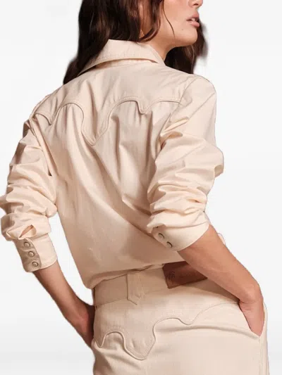 Johanna Ortiz Hacia Puerto V-neck Shirt In Neutral