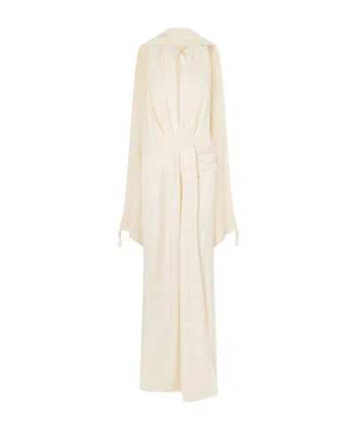 Johanna Ortiz Halterneck Maxi Dress In Neutral