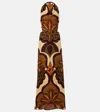 Johanna Ortiz Finding Peace Silk Halter Maxi Dress