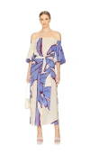 Johanna Ortiz Harbor Hues Ankle Dress In Blue