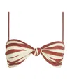 Johanna Ortiz Healing Tools Knotted Bandeau Bikini Top In Multi