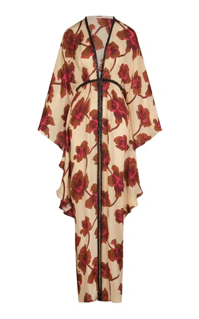 Johanna Ortiz Hear The Wind Sing Tunic Silk Dress In Multi