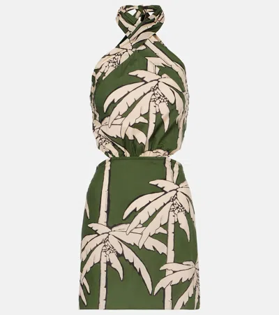 Johanna Ortiz Heart Pirate Cutout Minidress In Green