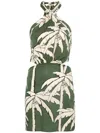 Johanna Ortiz Heart Pirate Mini Dress Green And Ecru In 绿色