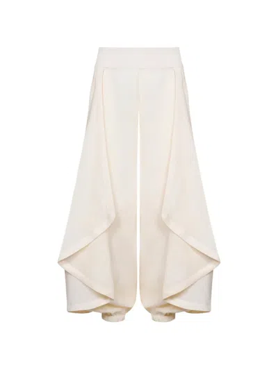 Johanna Ortiz Heat Echo Draped Trousers In Neutral