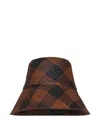 Johanna Ortiz Heaven And Earth Checked Hat In Brown