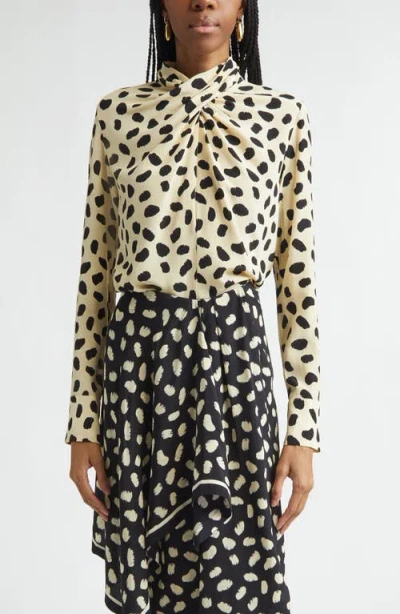 Johanna Ortiz Heavenly Garden Printed Blouse In Neutral