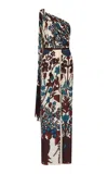 Johanna Ortiz Heavy Crepe Royal Garden Maxi Dress In Multi