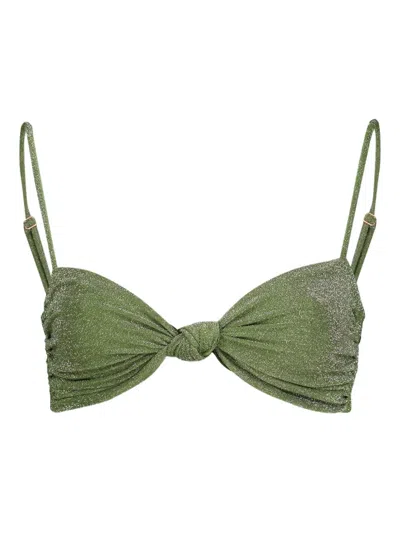 Johanna Ortiz Heliconia Shimmering Bikini Top In Multi