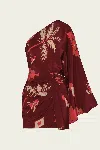 Johanna Ortiz Hidden Oasis Mini Dress In Wine Pink In Brown