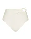 Johanna Ortiz Ecru Taita High Waist Bikini Bottoms In Beige