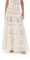 Johanna Ortiz Highlighted Fields Maxi Skirt Ecru In Sand