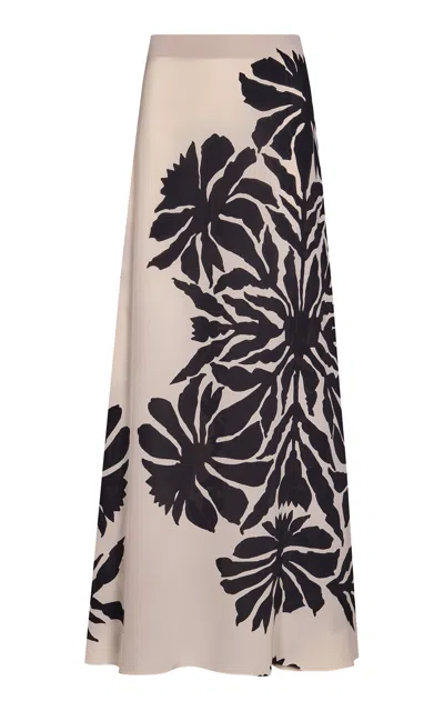 Johanna Ortiz Dusty Trail Palm Tree Print Midi Skirt In Tropicana Ikat Ec