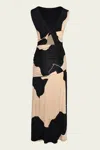 Johanna Ortiz Horizonte Mistico Dress In Ecru Black In Multi