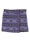 Johanna Ortiz Hunting Roots Printed Cotton Mini Wrap Skirt In Blue